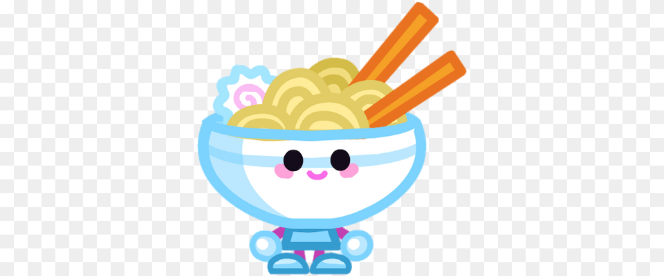 Suey The Bashful Bowlhead Holding Chopsticks Transparent, Bowl, Cream, Dessert, Food Free Png Download