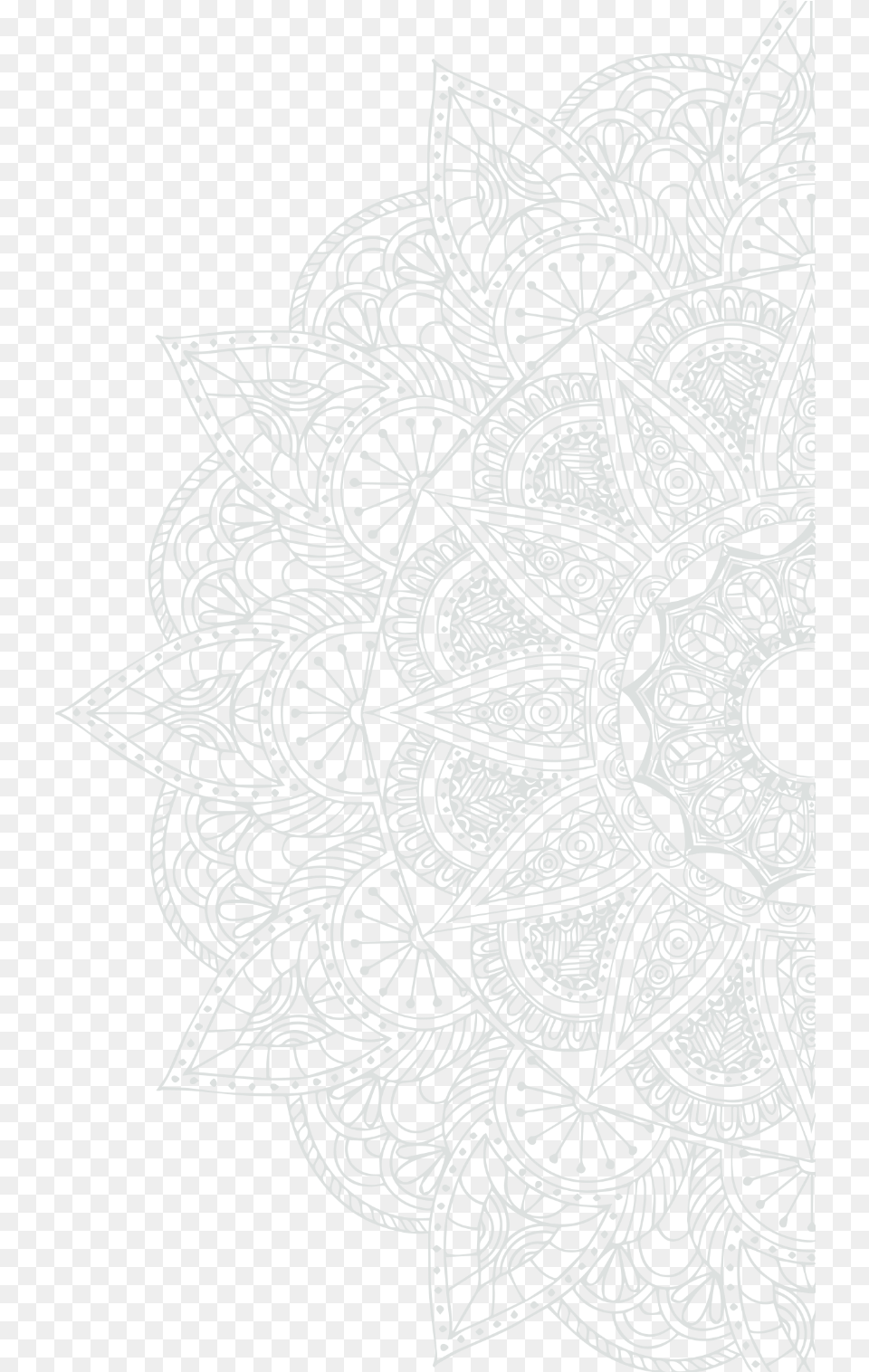 Sufism Transformation White Mandala, Lace, Pattern Free Transparent Png