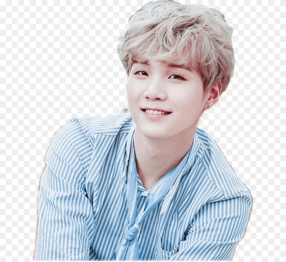 Suga Bts Smile, Blonde, Person, Male, Teen Free Transparent Png
