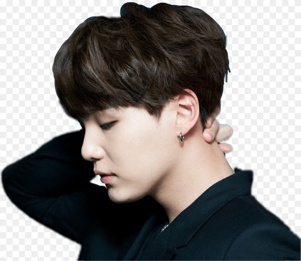 Suga Bts Yoongi Minyoongi Minsuga Agustd Freetoedit Bts Suga Side Profile, Accessories, Person, Male, Jewelry Free Png