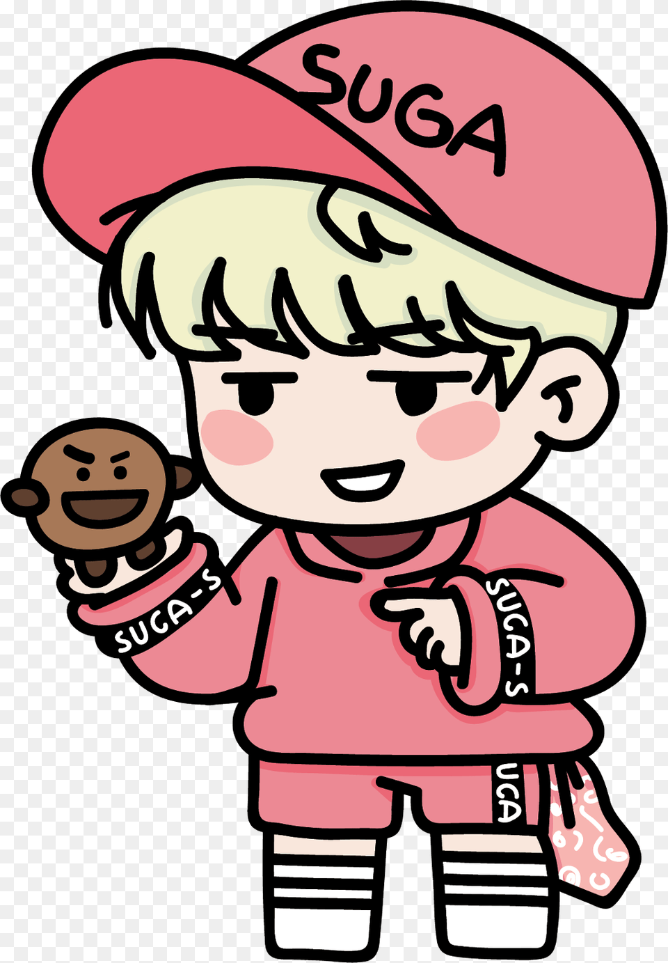 Suga Yoongi Chibi Suga Bts Fanart, Baby, Person, Clothing, Hat Png Image