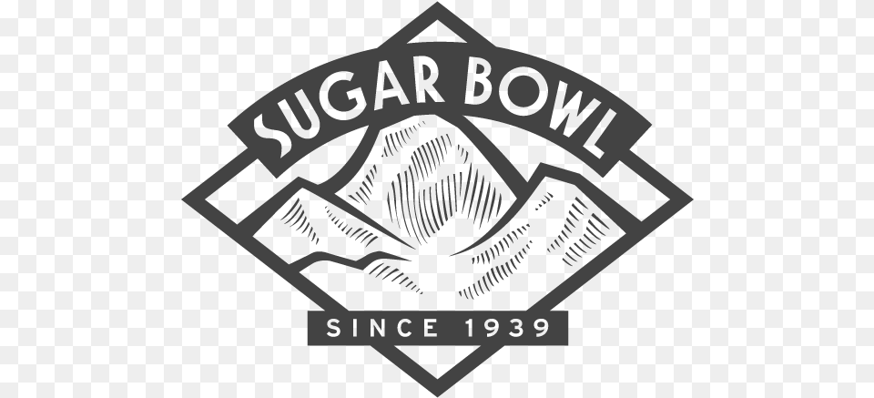 Sugar Bowl Logo Gray Sugar Bowl Resort Logo, Badge, Symbol, Emblem, Disk Png Image