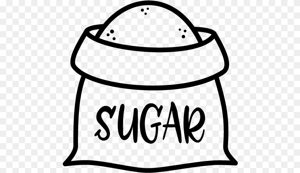 Sugar Clipart Bag Sugar, Gray Free Png