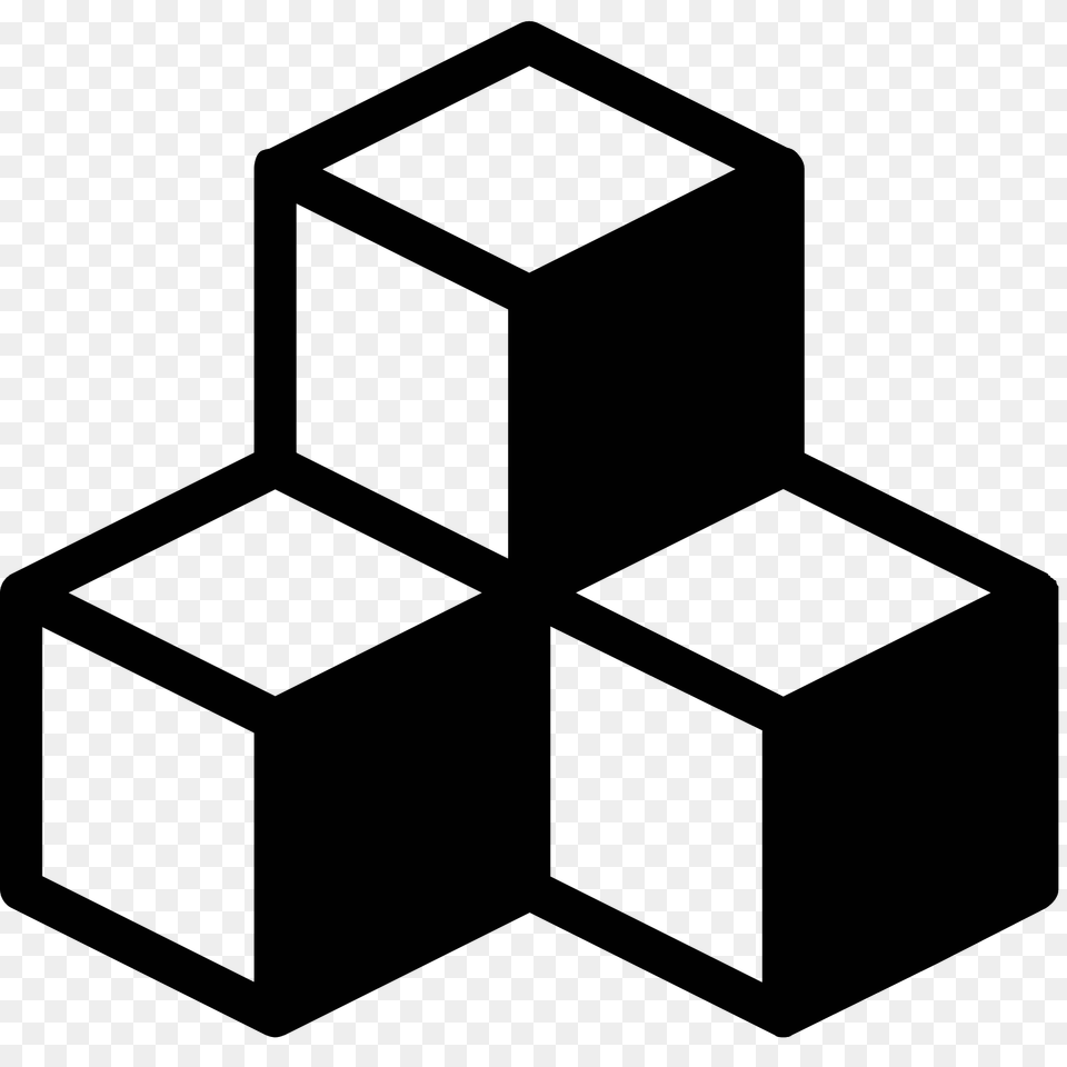 Sugar Cubes Filled Icon, Gray Png