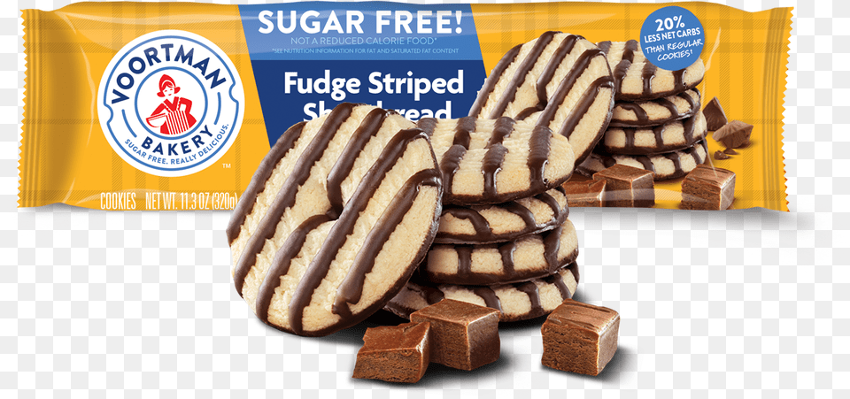 Sugar Free Fudge Striped Shortbread Voortman Sugar Free Fudge Striped Shortbread, Chocolate, Dessert, Food, Sweets Png