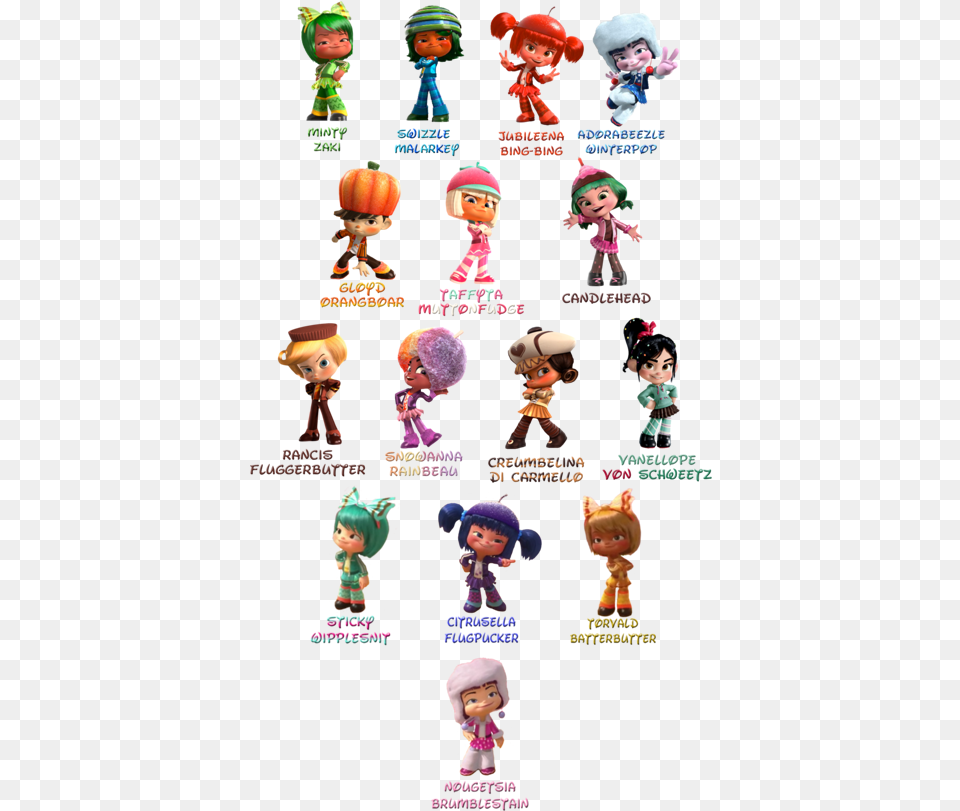 Sugar Rush Characters Wreck It Ralph, Doll, Toy, Figurine, Baby Free Transparent Png