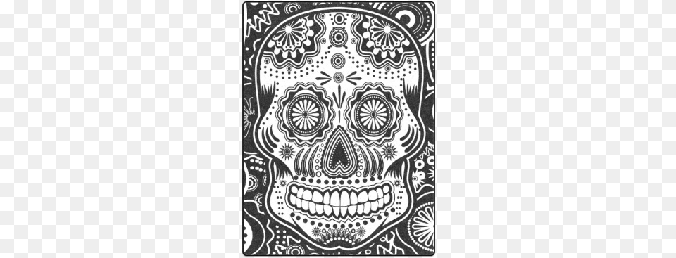 Sugar Skull Blanket 50quotx60quot Coque Pour Sony Xperia Z3 Sugar Skull Black And, Art, Doodle, Drawing, Blackboard Free Transparent Png
