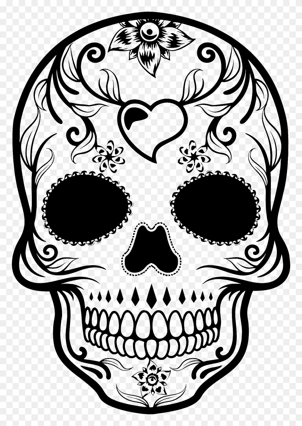 Sugar Skull Clipart, Person, Face, Head Free Png Download