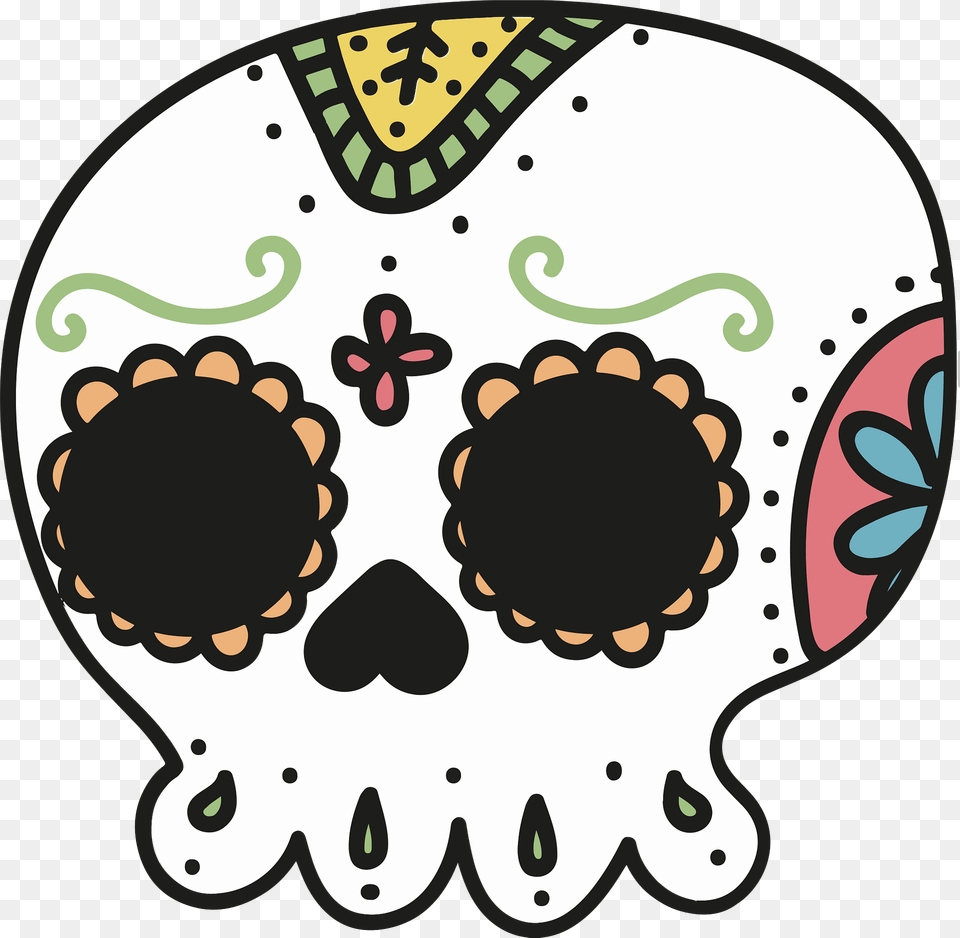 Sugar Skull Clipart, Applique, Pattern, Art, Graphics Free Png Download