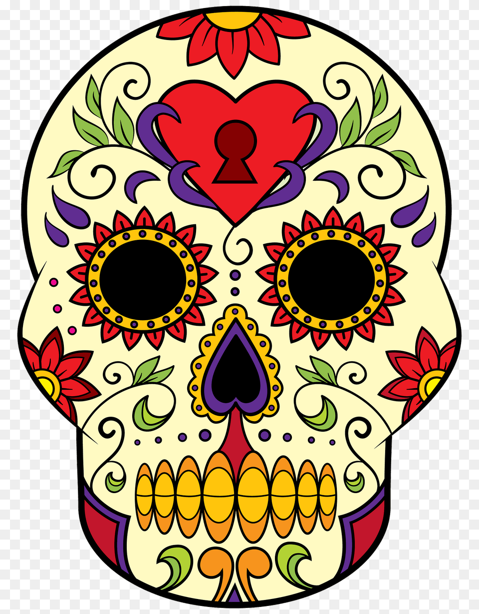 Sugar Skull Clipart, Art, Pattern Free Png Download