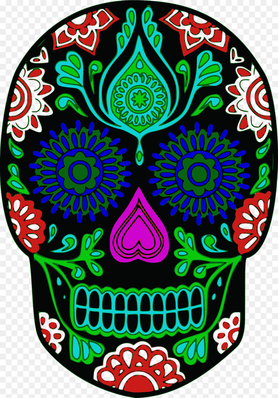 Sugar Skull Clipart, Art, Graphics, Pattern, Floral Design Free Transparent Png