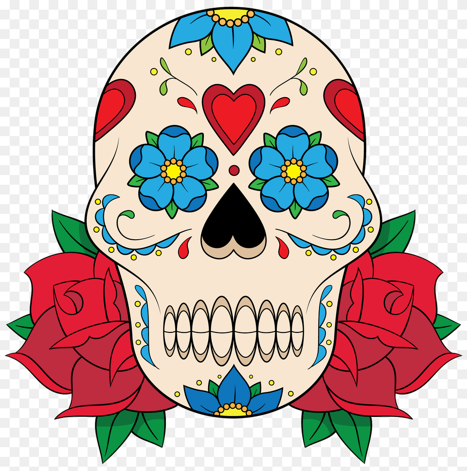 Sugar Skull Clipart, Art, Graphics, Envelope, Greeting Card Free Transparent Png