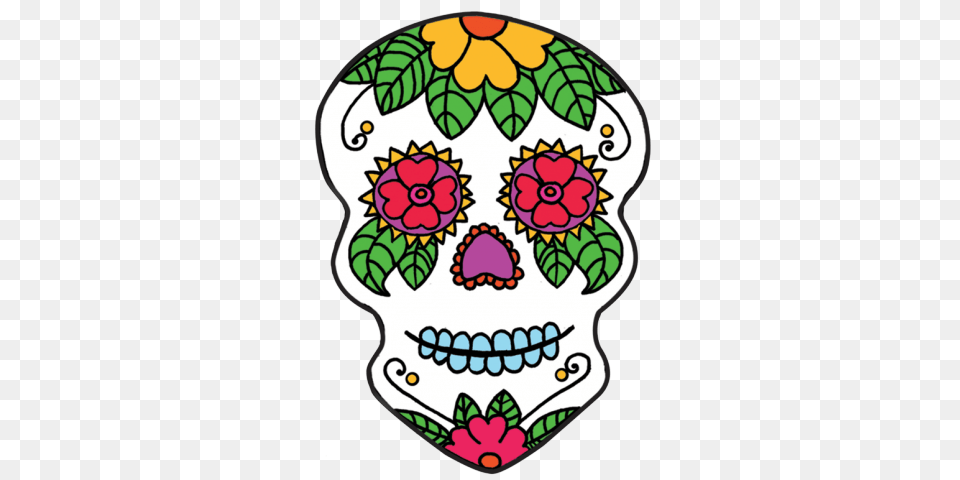 Sugar Skull Clipart Background, Sticker, Applique, Pattern, Art Png Image