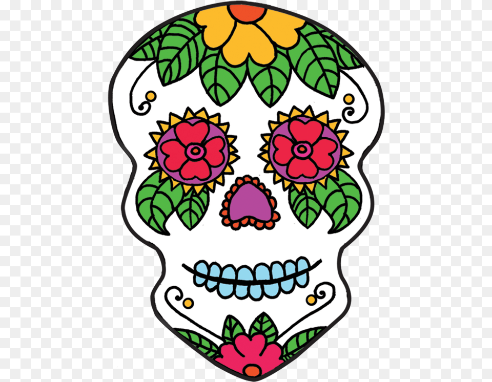 Sugar Skull Clipart Transparent Background Dia De Los Muertos Skull Clipart, Art, Graphics, Pattern, Applique Png Image