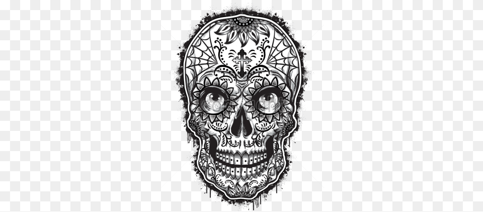 Sugar Skull Day Of The Dead Halloween Shirt Full Size Camisetas Estampadas Para Hombres, Art, Drawing, Doodle, Person Free Transparent Png