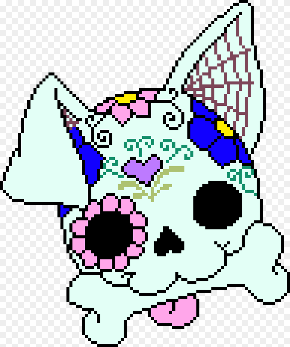 Sugar Skull Dog Sugar Skull Dog Cross Stitch Pattern, Art, Plush, Toy Png