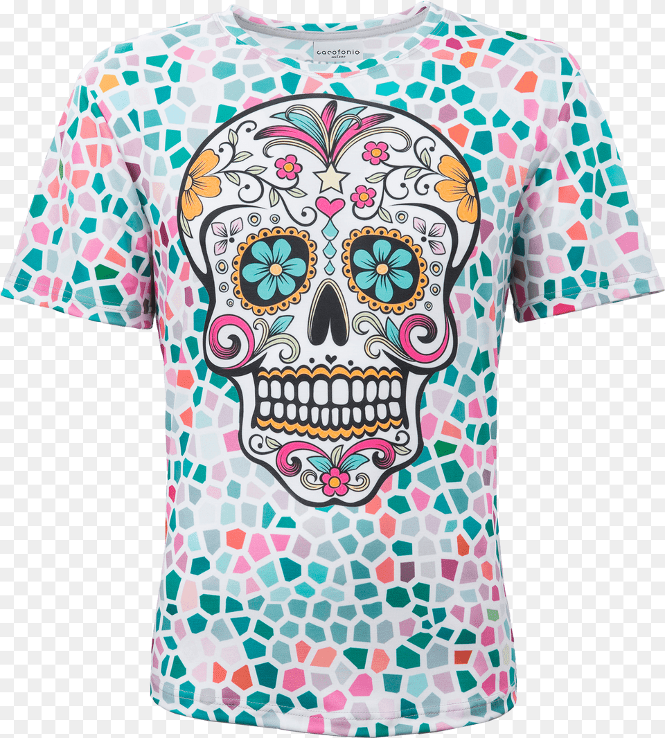Sugar Skull Fridge Magnet Fantasyemo, Clothing, T-shirt, Pattern, Shirt Png