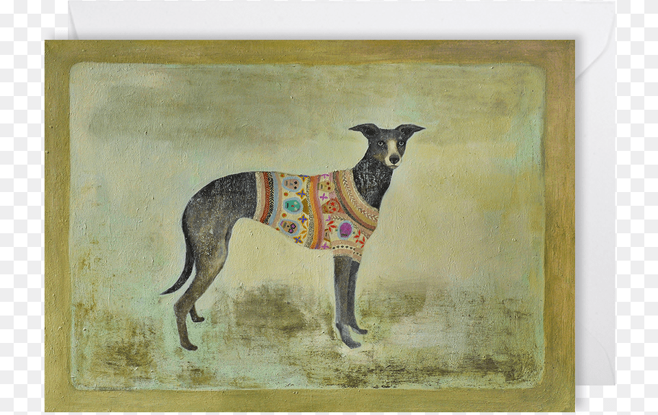 Sugar Skull Greeting Card Whippet, Art, Painting, Animal, Canine Free Png