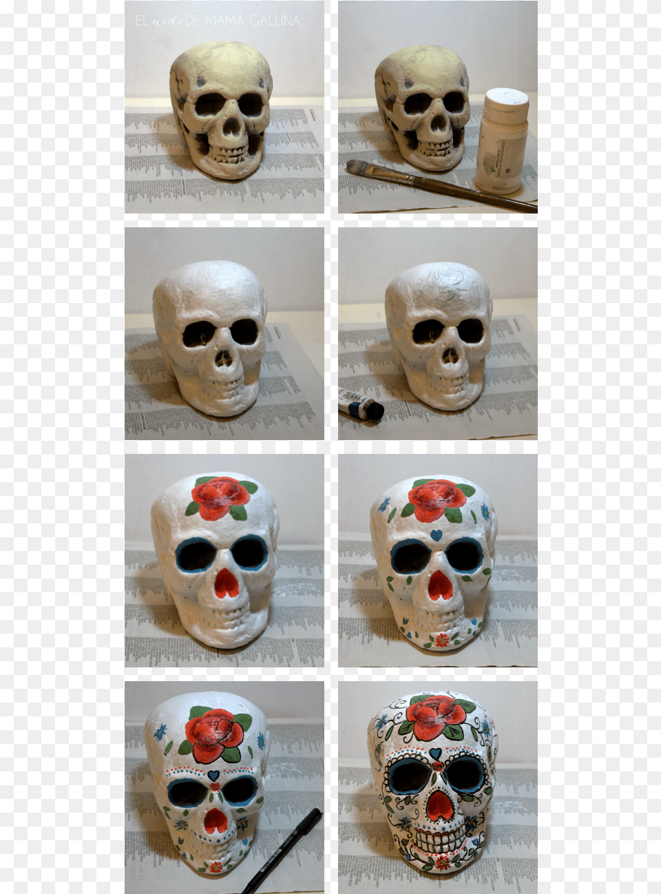 Sugar Skull Halloween Makeup Catrinas Calaveras De Unicel Decoradas, Art, Collage, Accessories, Sunglasses Png