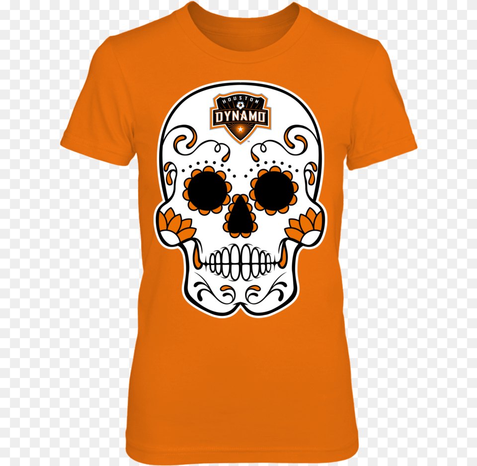 Sugar Skull Houston Dynamo Shirt Georgia Bulldog Sugar Skull, Clothing, T-shirt, Face, Head Png Image