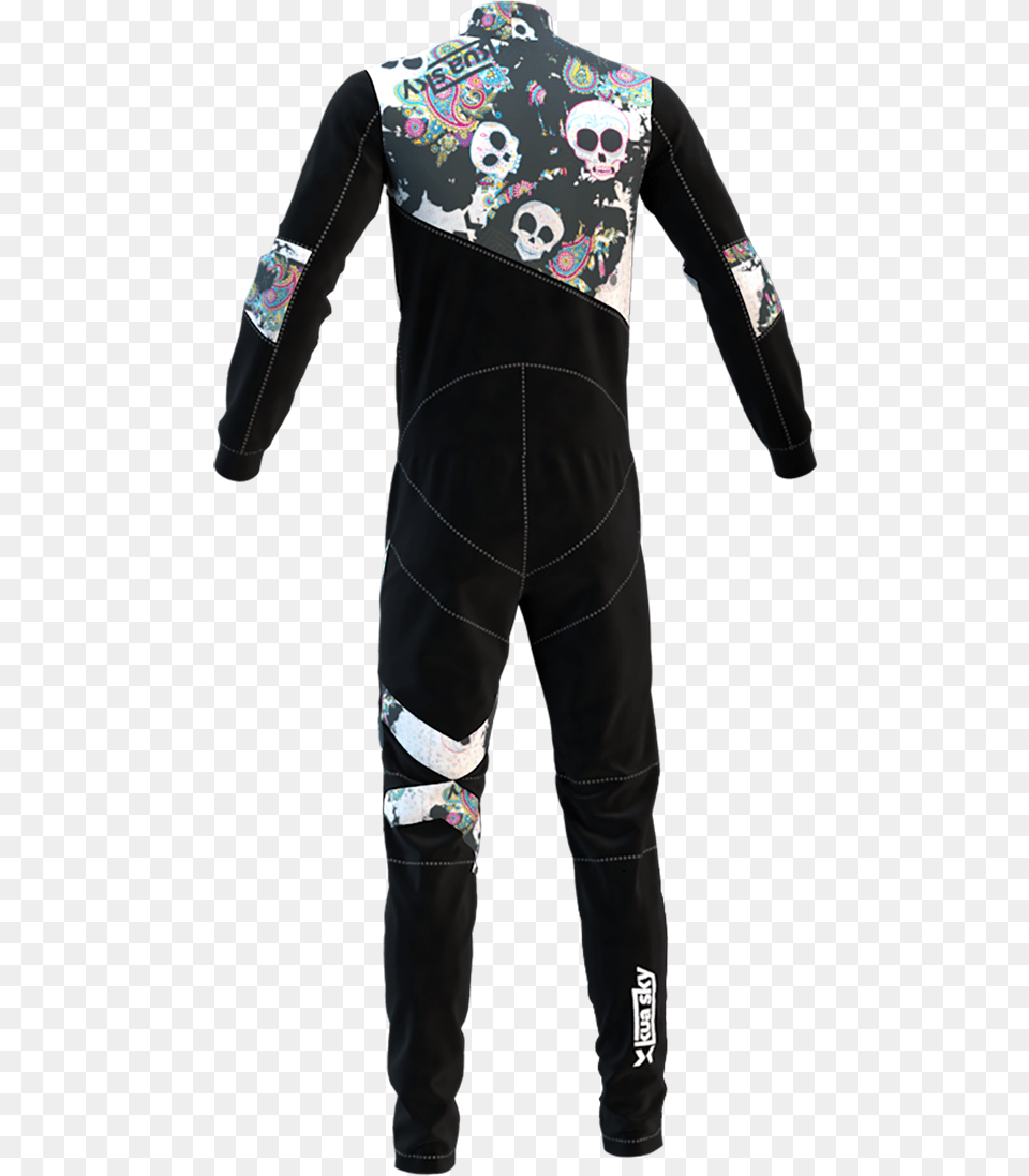 Sugar Skull Jumpsuit Back, Clothing, Long Sleeve, Pants, Sleeve Png