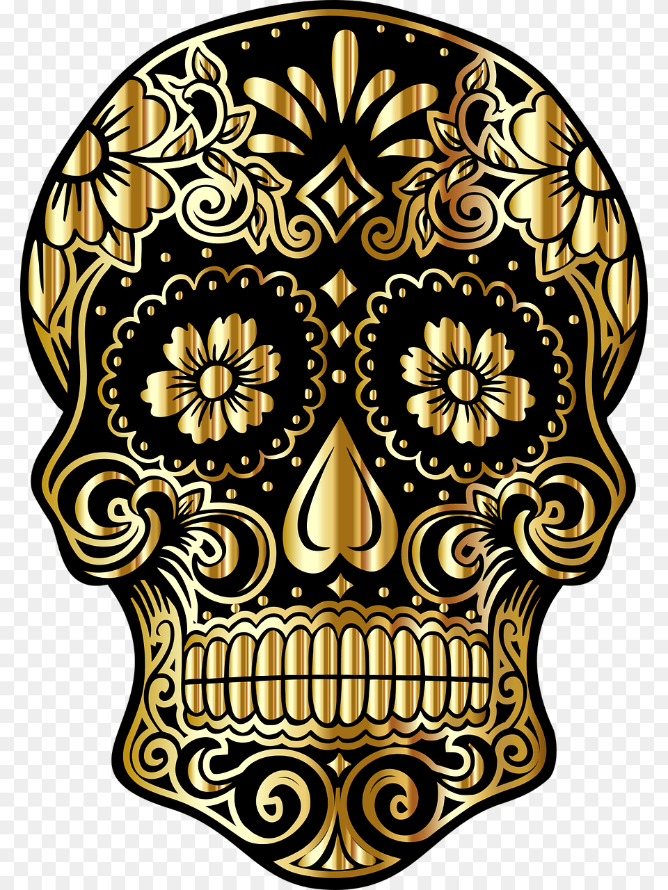 Sugar Skull Mexico Day Of The Dead, Pattern, Art Free Png Download