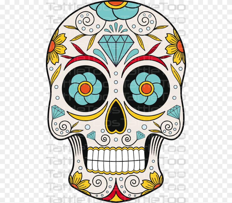 Sugar Skull Oval Ornament Clipart Sugar Skull Clipart, Art, Pattern, Graphics, Painting Png Image