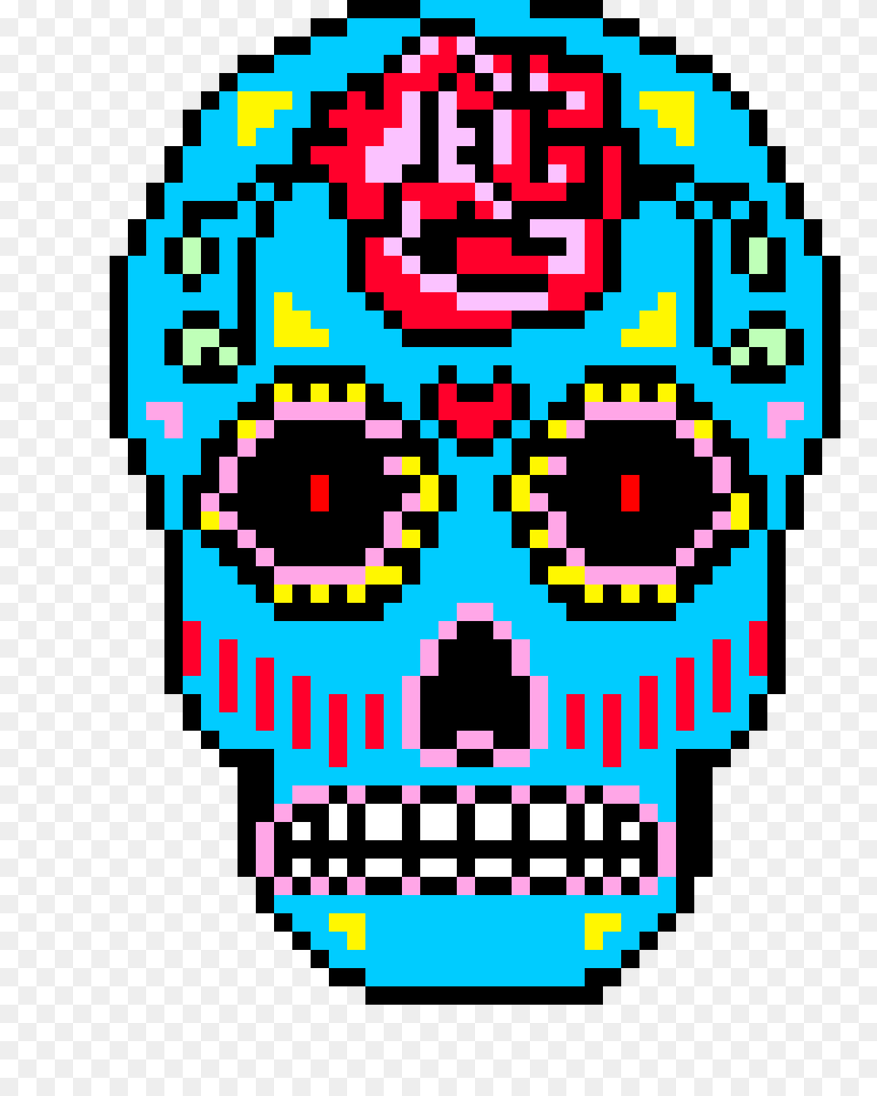 Sugar Skull Pixel Art Maker, Pattern, Qr Code, Graphics Free Transparent Png