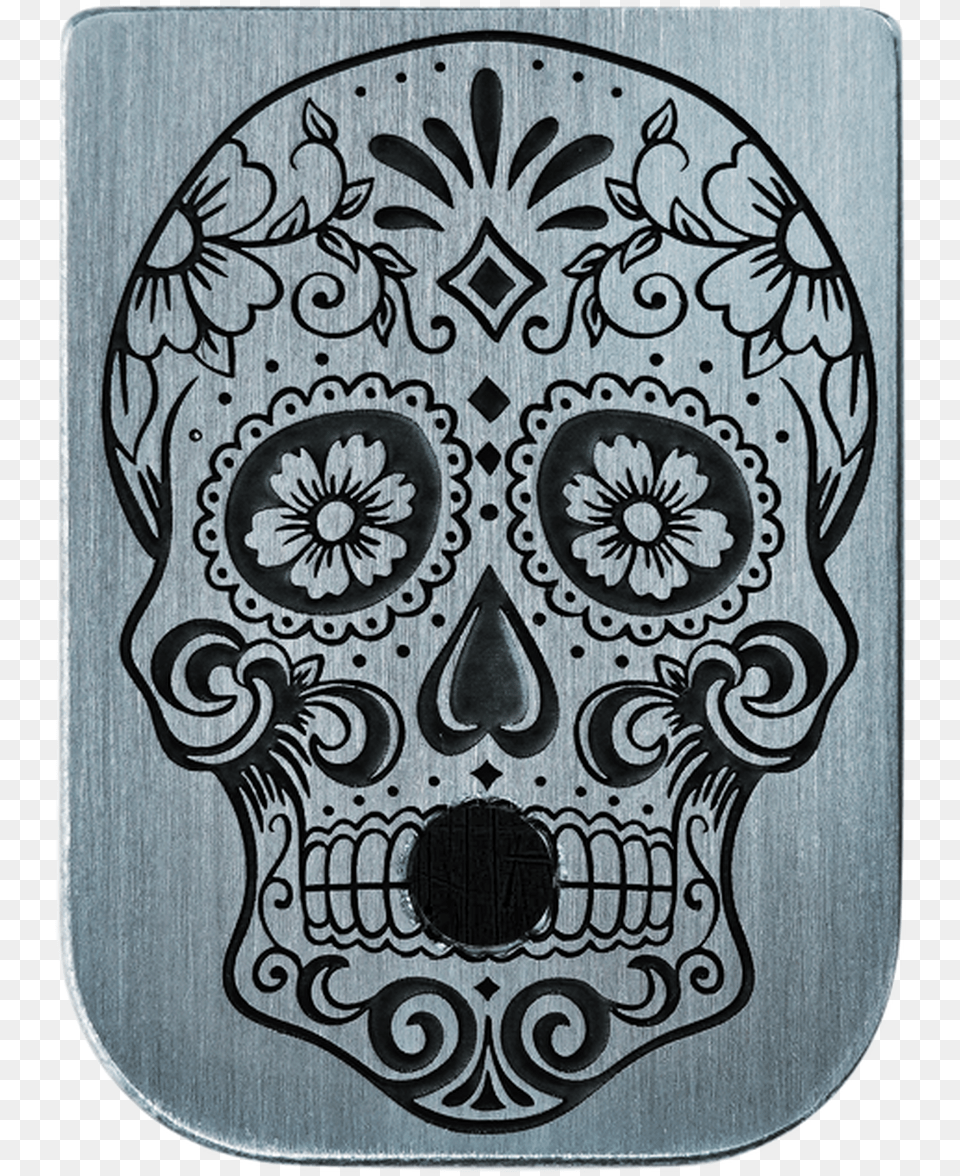Sugar Skull Stainless Steel Finish Mag Plate Printable Dia De Los Muertos Skulls, Art, Doodle, Drawing, Home Decor Free Transparent Png