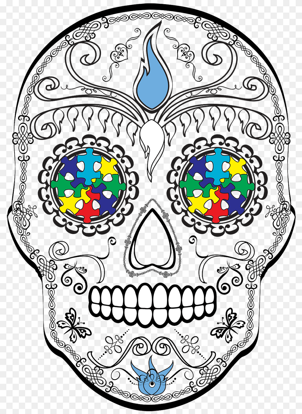 Sugar Skull Unisex Hoodies Png