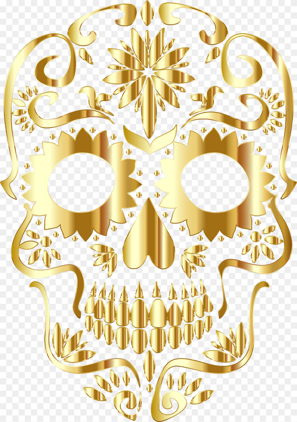 Sugar This Icons Design Of Gold Sugar Skull Sugar Skull No Background, Mask Free Transparent Png