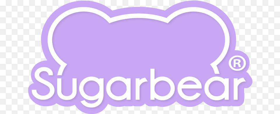 Sugarbear Heart, Purple, Sticker, Logo Png Image