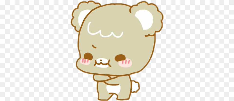 Sugarcubs Bear Cute Brown Brownbear Mocca Angry, Sticker, Food, Sweets, Plush Png