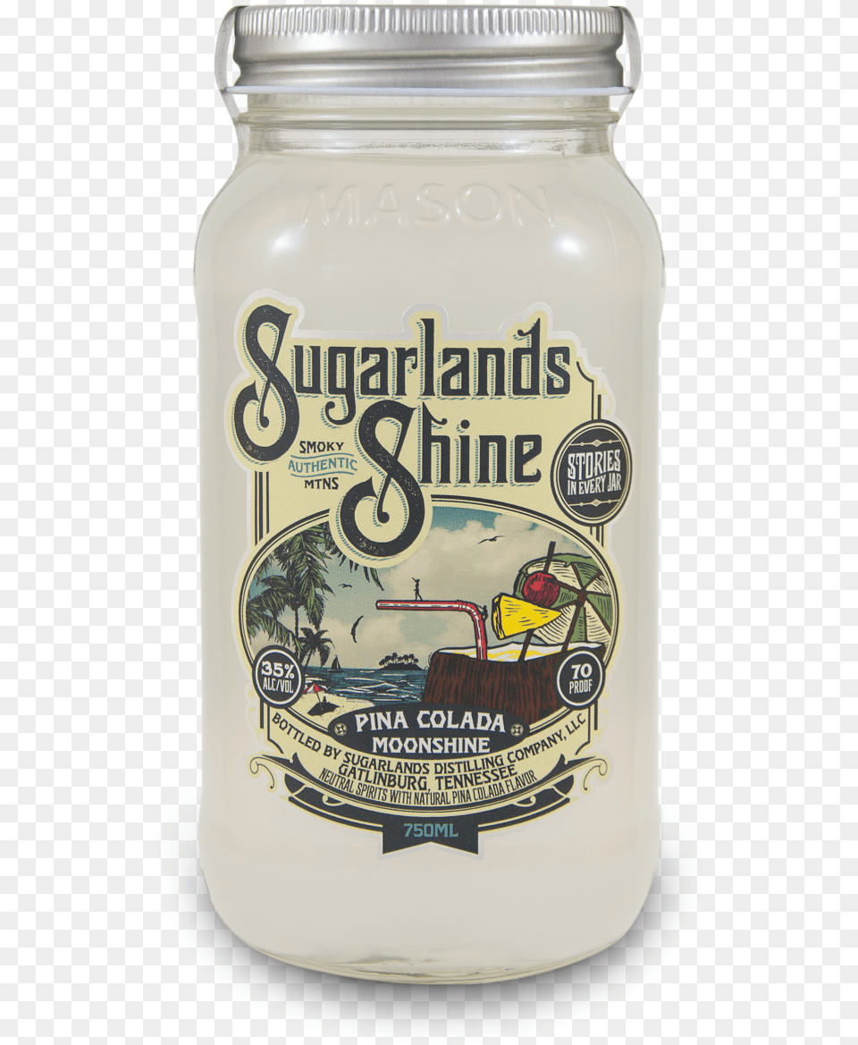 Sugarlands Pina Colada, Jar, Alcohol, Beer, Beverage Png