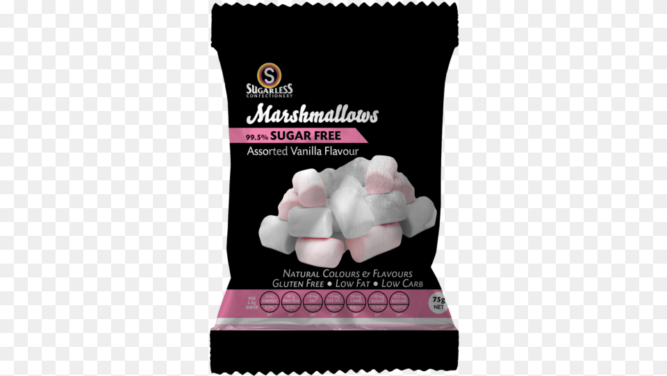 Sugarless Confectionery Assorted Vanilla Marshmallows 75g Bag Sugarless Marshmallows, Advertisement, Poster, Teddy Bear, Toy Free Png