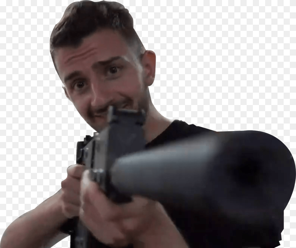 Suggestionmonkas Emote Or Sum Shit Airsoft Gun, Adult, Person, Man, Male Free Transparent Png