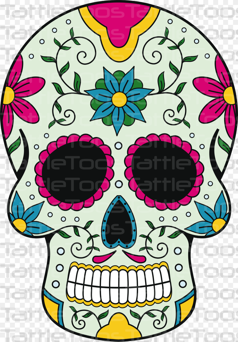 Sugskull Fr Da Sugar Skulls Art Nurse Id Badge Id Holder Clip Retractable Name Badge, Applique, Graphics, Pattern, Dynamite Png Image