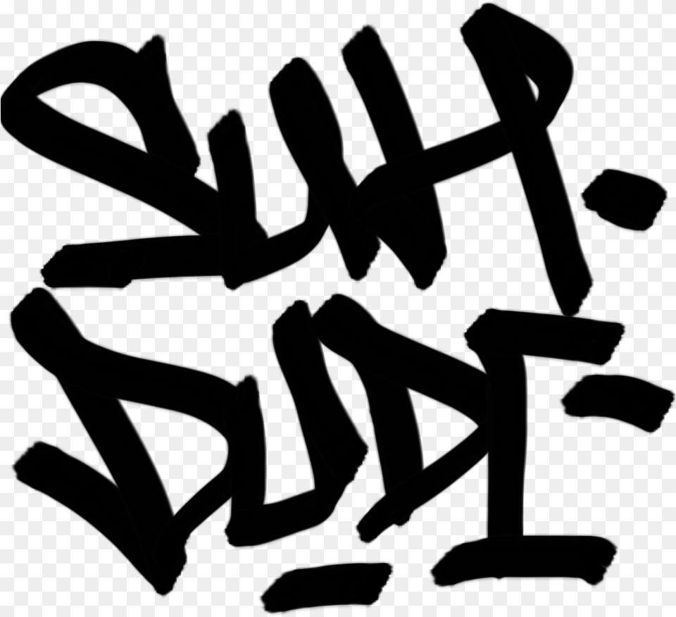 Suhdude Graffiti Fontsfreetoedit Download, Gray Free Transparent Png