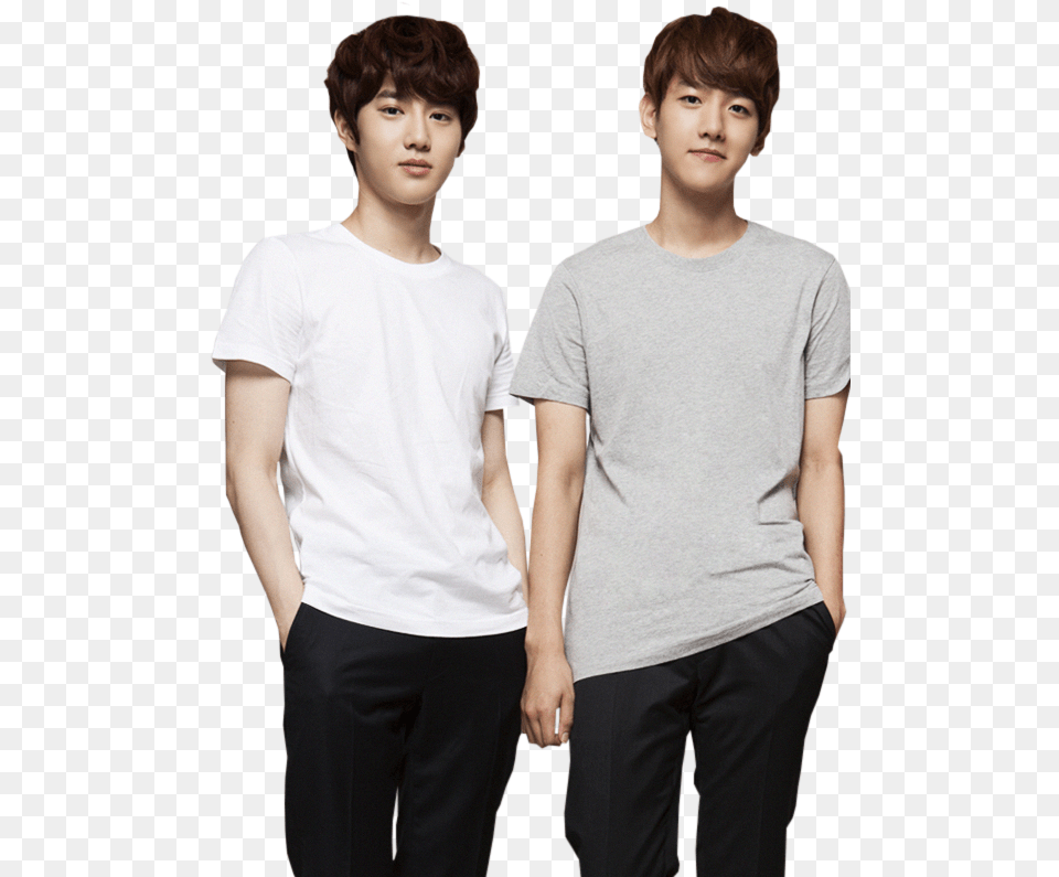 Suho Dan Baekhyun Exo, Clothing, T-shirt, Boy, Sleeve Free Png