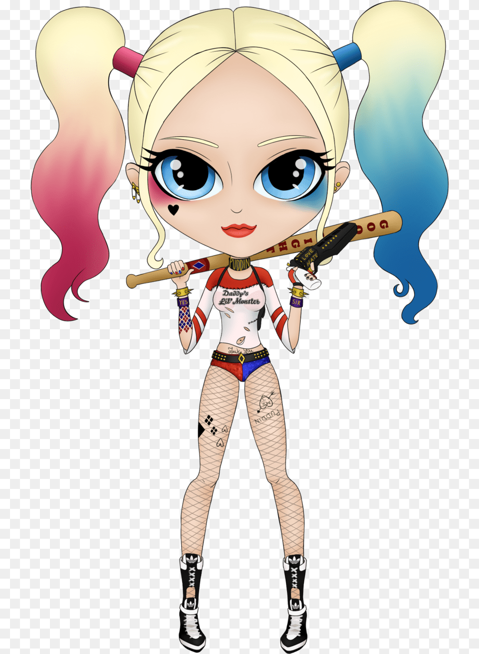 Suicide Squad By Mailinya Clip Harley Quinn Dessin Chibi, Book, Comics, Publication, Baby Free Transparent Png