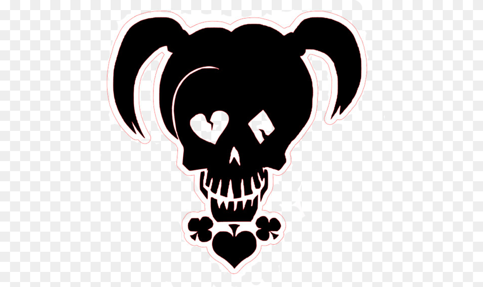 Suicide Squad Harley Quinn Logo, Stencil, Sticker, Smoke Pipe Free Transparent Png