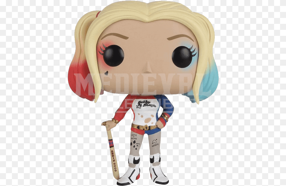 Suicide Squad Harley Quinn Pop Figure Funko Harley Quinn Suicide, Doll, Toy, Person Png