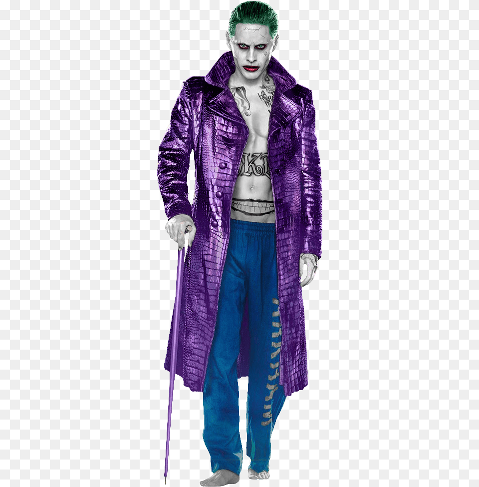Suicide Squad Joker Purple Jacket, Clothing, Coat, Adult, Sleeve Free Transparent Png