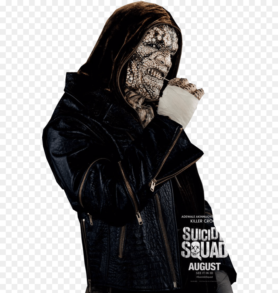 Suicide Squad Killer Croc, Clothing, Coat, Jacket, Face Png