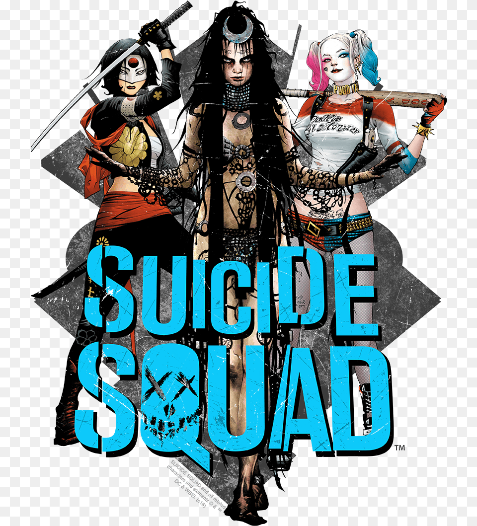 Suicide Squad Lovely Death Mens Tank Illustration, Adult, Publication, Person, Female Free Png Download