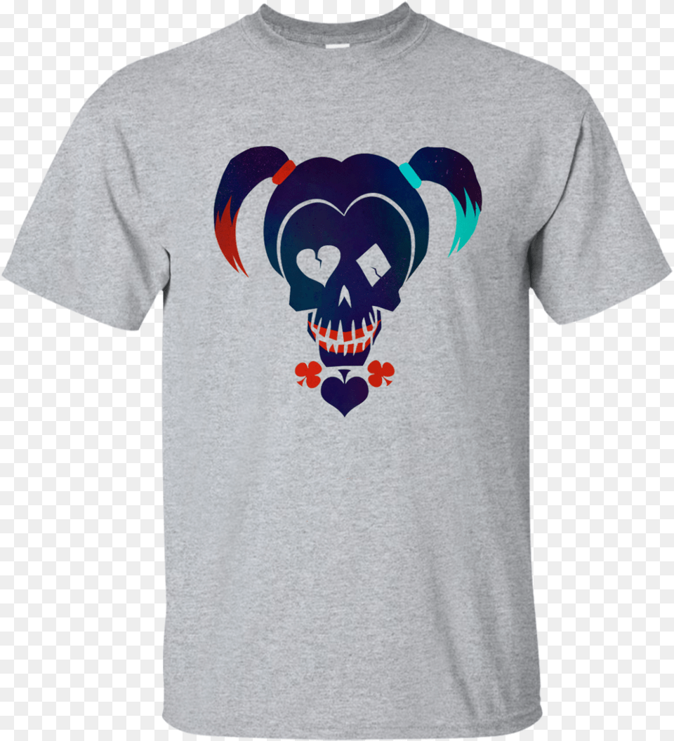 Suicide Squad Shirt Harley Suicide Squad Harley Quinn Skull, Clothing, T-shirt, Person, Animal Free Png