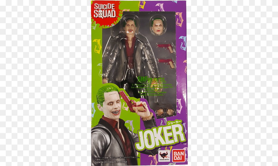 Suicide Squad Squad Sh Figuarts Joker, Jacket, Advertisement, Clothing, Coat Free Png Download