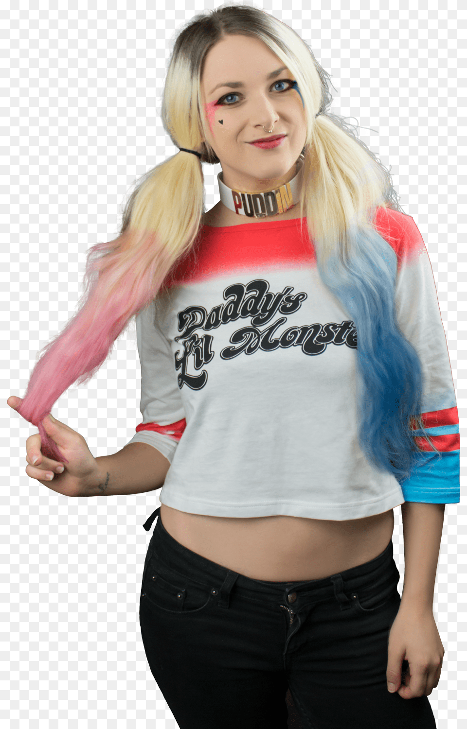 Suicide Suicide Squad Harley Quinn Diamond Top, T-shirt, Sleeve, Body Part, Clothing Png Image