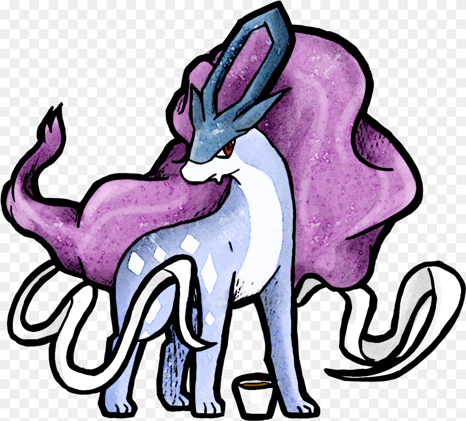 Suicune With No Background Animal Figure, Purple, Person, Art Png Image