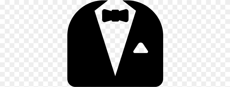 Suit And Bow Tie Vector Icon, Gray Png